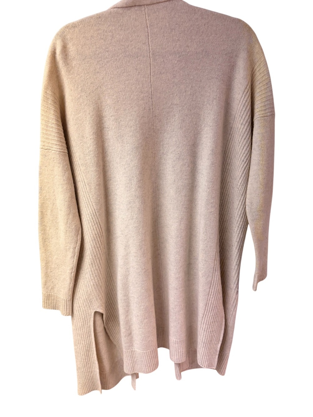 Vince - Cashmere/Wool Long Cardigan Sweater Sand / Ivory - Size L - Picture 4 of 6